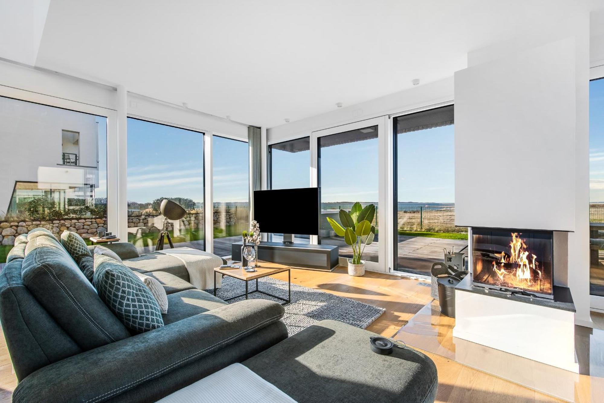 Villa King Erste Lage, Dachterrasse, Meerblick, Carport, Kamin, Sauna, Terrasse, Aussenrolllaeden Olpenitz Dış mekan fotoğraf