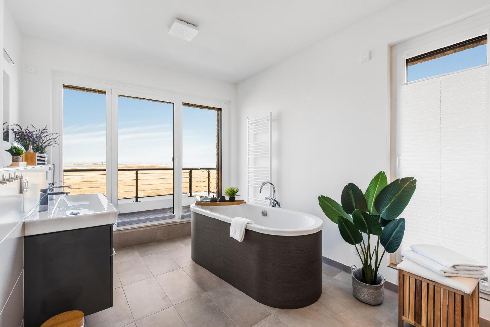 Villa King Erste Lage, Dachterrasse, Meerblick, Carport, Kamin, Sauna, Terrasse, Aussenrolllaeden Olpenitz Dış mekan fotoğraf