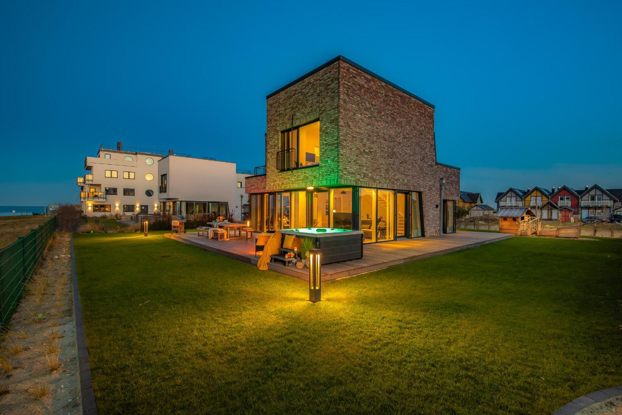 Villa King Erste Lage, Dachterrasse, Meerblick, Carport, Kamin, Sauna, Terrasse, Aussenrolllaeden Olpenitz Dış mekan fotoğraf